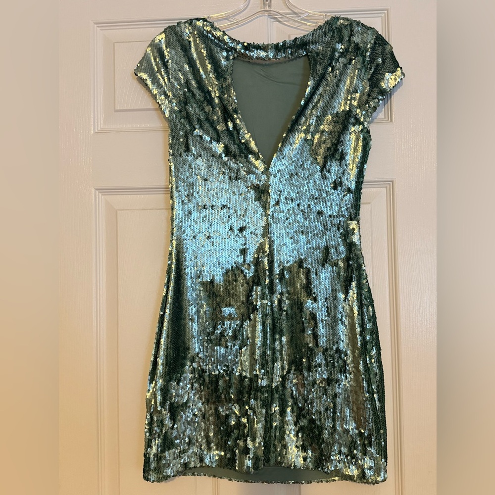 Zara Basic Collection Sequin Top - image 2